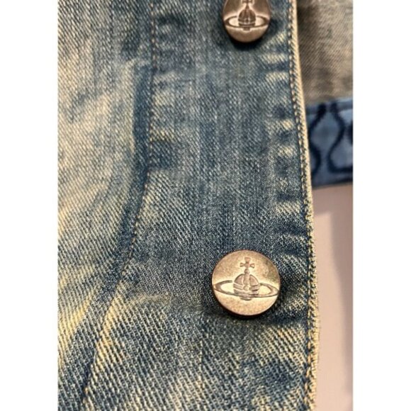 RARE VIVIENNE WESTWOOD X LEE "HIPPIE WAISTCOAT" DENIM PATCH VEST I - Picture 3 of 15